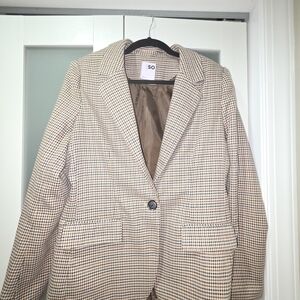 Chic Houndstooth Blazer